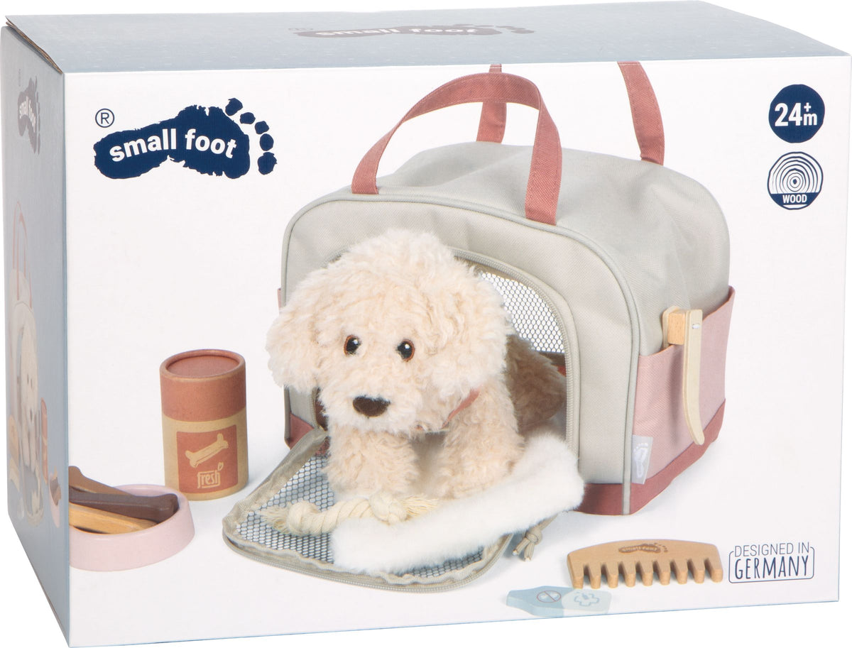 Hund mit Tasche & Pflege-Set – Rollenspiel für Kinder