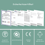 Montessori - Aktivitätswürfel aus Holz mit geometrischer Form aus Silikon