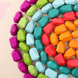 Narsico Regenbogen-Bausteine aus Naturholz - Das ideale Spielzeug, um die Entwicklung Deines Kindes zu fördern!