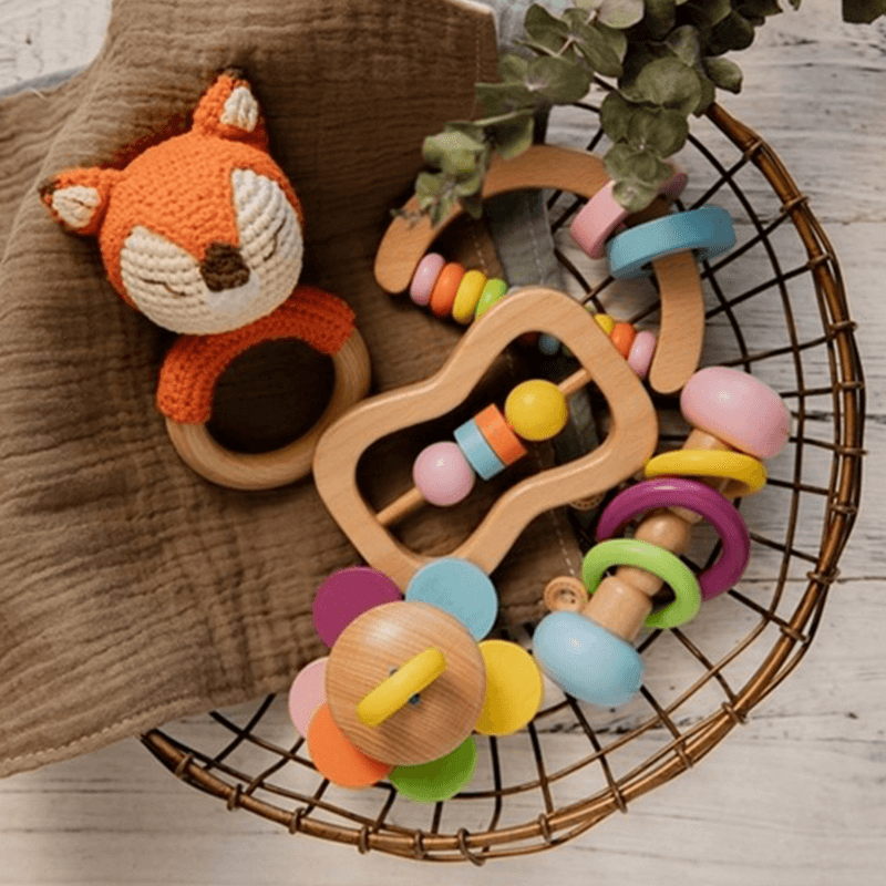 Montessori Rassel Bausatz - Ein Spielzeugset für die Entwicklung Deines Babys