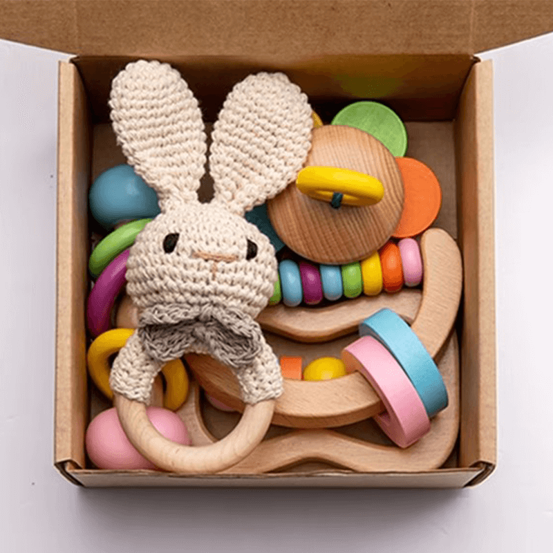 Montessori Rassel Bausatz - Ein Spielzeugset für die Entwicklung Deines Babys