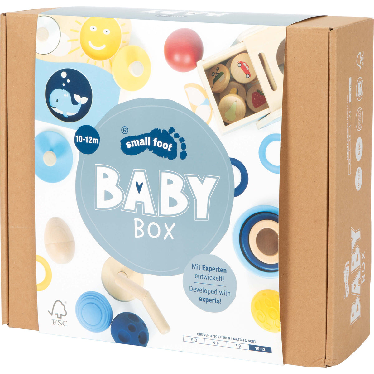Baby-Box 10–12 Monate – Spielset zum Ordnen & Sortieren