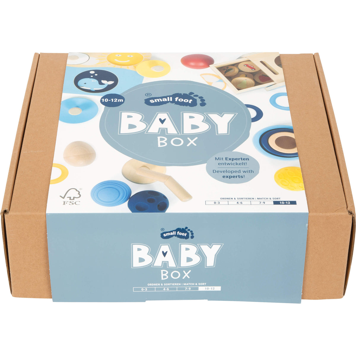 Baby-Box 10–12 Monate – Spielset zum Ordnen & Sortieren