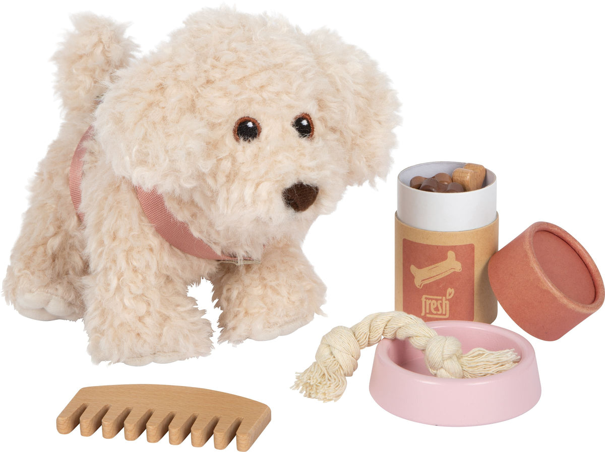 Hund mit Tasche & Pflege-Set – Rollenspiel für Kinder