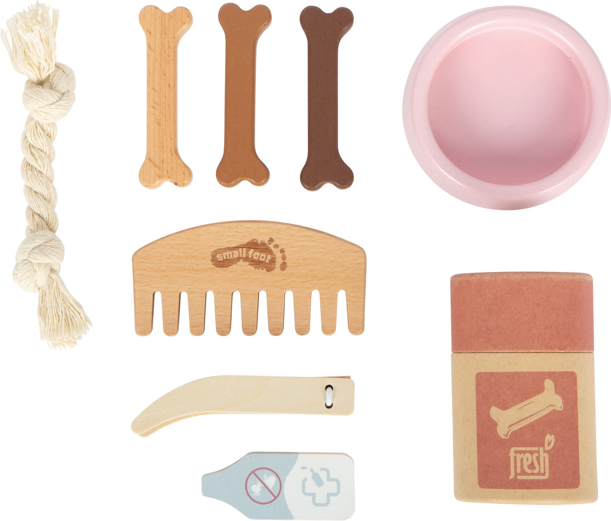 Hund mit Tasche & Pflege-Set – Rollenspiel für Kinder