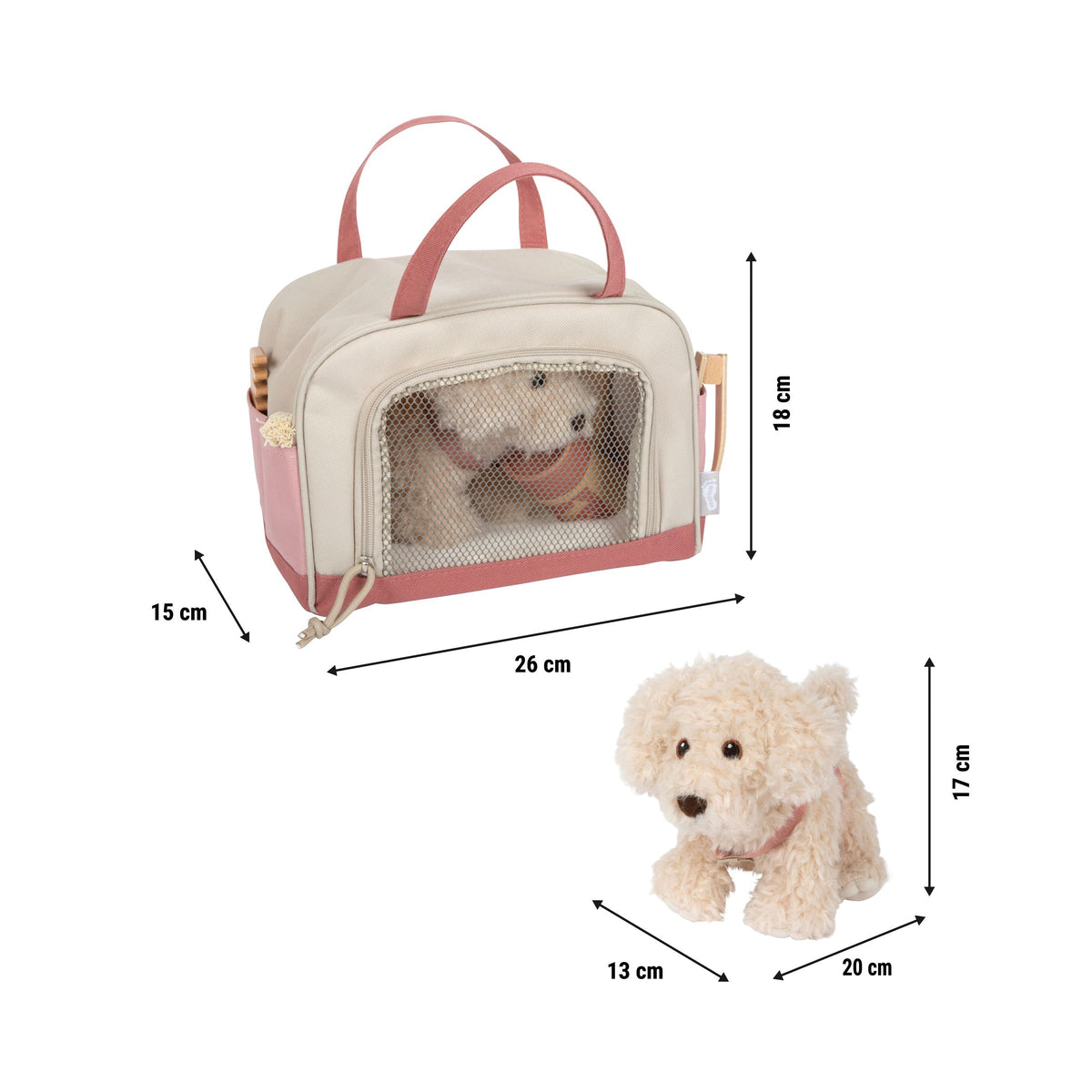 Hund mit Tasche & Pflege-Set – Rollenspiel für Kinder