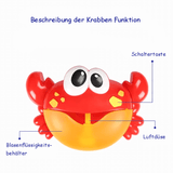 Musikalische Krabbe – Lustige Seifenblase Maschine.