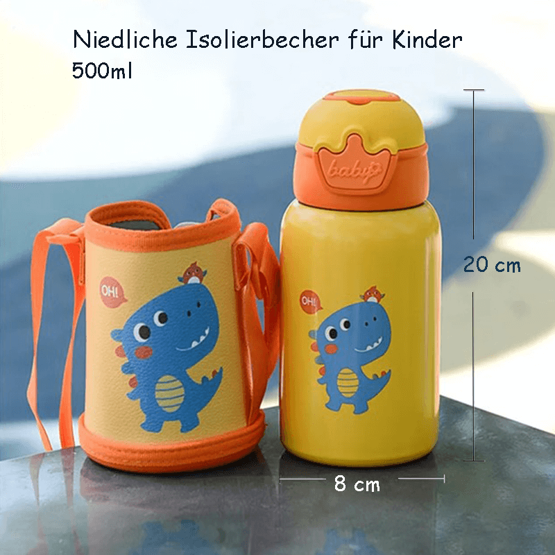 Narsico Trinkflasche – Dank Tasche mit Tragegurt der tägliche Begleiter Deines Kindes