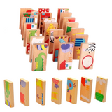 Montessori Domino Puzzle - Balance Stapelspielzeug aus hochwertigem Holz