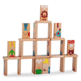 Montessori Domino Puzzle - Balance Stapelspielzeug aus hochwertigem Holz