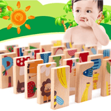 Montessori Domino Puzzle - Balance Stapelspielzeug aus hochwertigem Holz